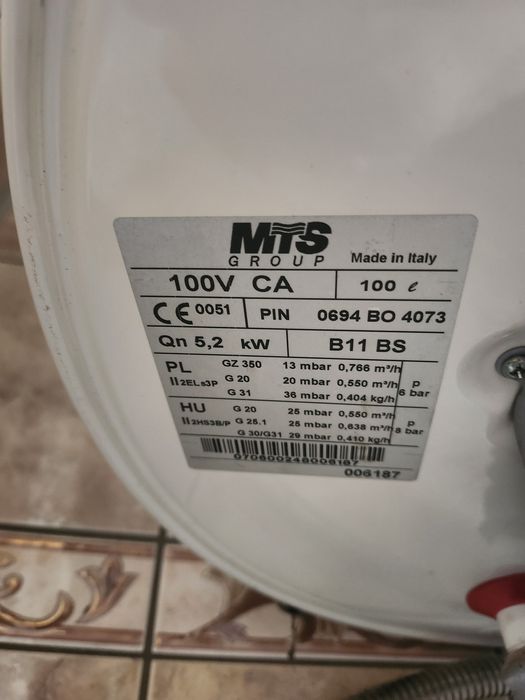 Bojler /podgrzewacz gazowy