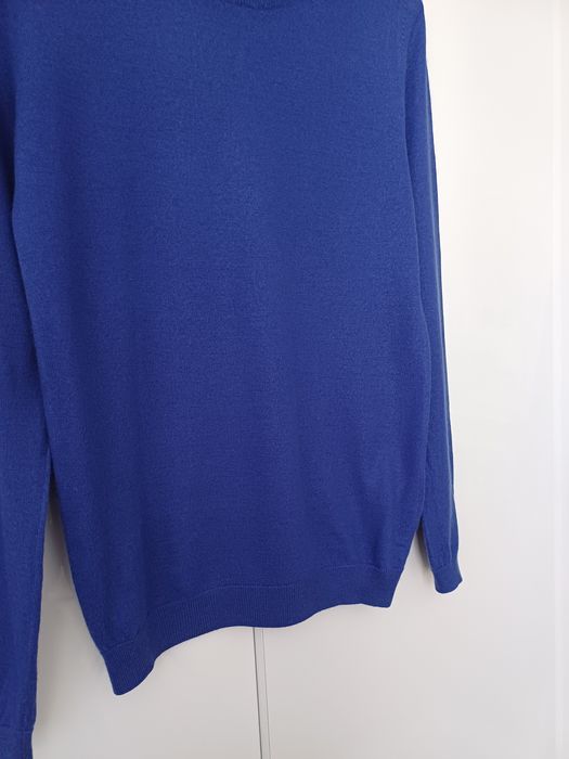 Massimo Dutti kaszmirowy sweter 100% kaszmir niebieski fioletowy