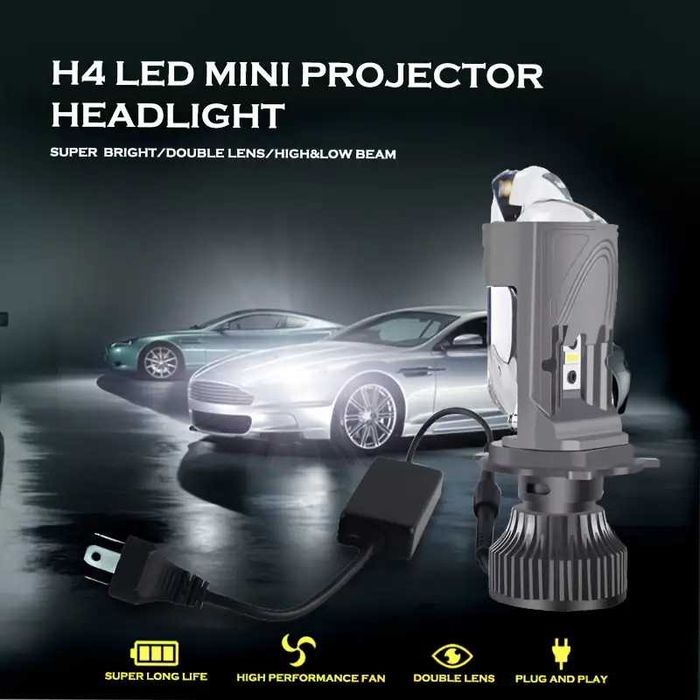 Led Лампа H4 з лінзою Ціна за 2 шт