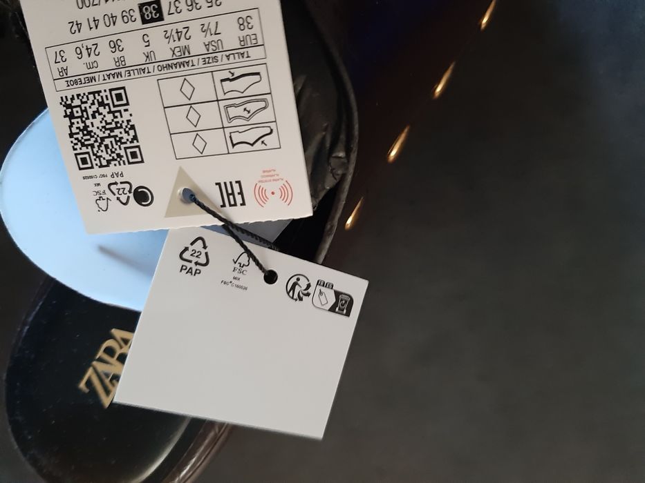 Koturny Zara 38 brąz czekolada buty klapki sandały tkmaxx wysokie lato