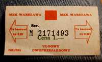 Bilet MZK Warszawa