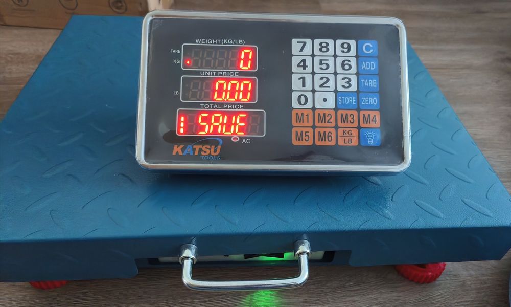 Waga platformowa magazynowa sklepowa 300 kg Katsu Tools TSC-R uszkodzo