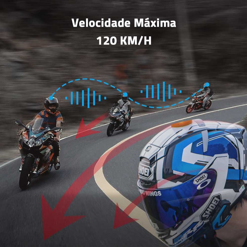 Intercomunicador M910 Pro bluetooth moto 6 utilizadores em simultâneo