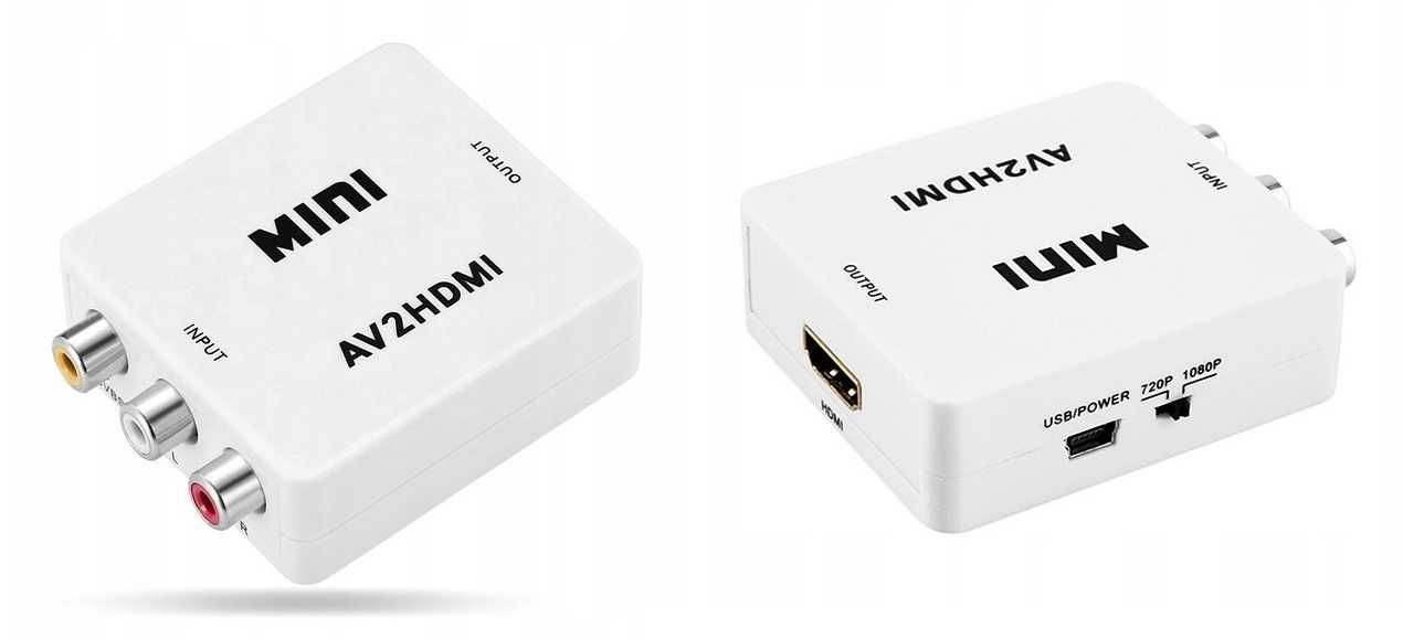 Adapter konwerter sygnału AV 3x RCA Cinch do HDMI *VideoPlay Wejherowo