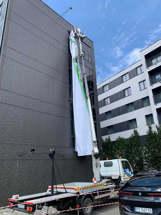 Usługi zwyżka - Podnośnik Koszowy Wynajem - Wycinka Drzew, wysięgnik