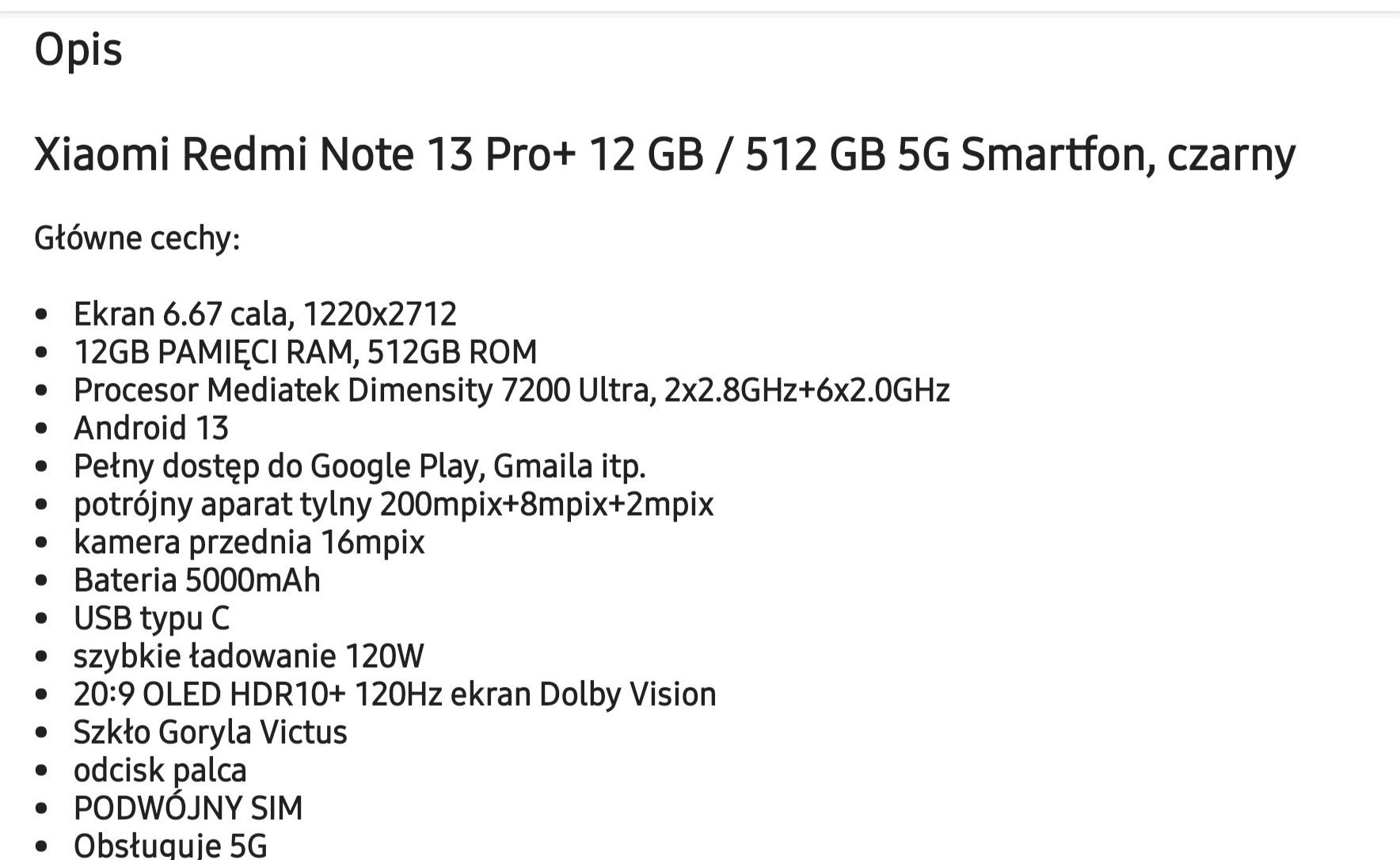 Xaiomi Redmi Note 13pro +5G 12/512 GB