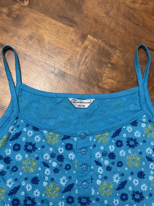 Piżama koszulka nocna z bawełny w kwiaty floral Comtessa 36 38 S M