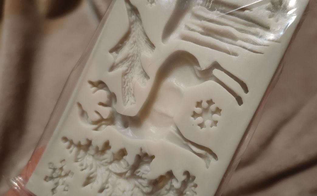 Forma silikonowa foremka świąteczna renifer jeleń z reniferem choinka