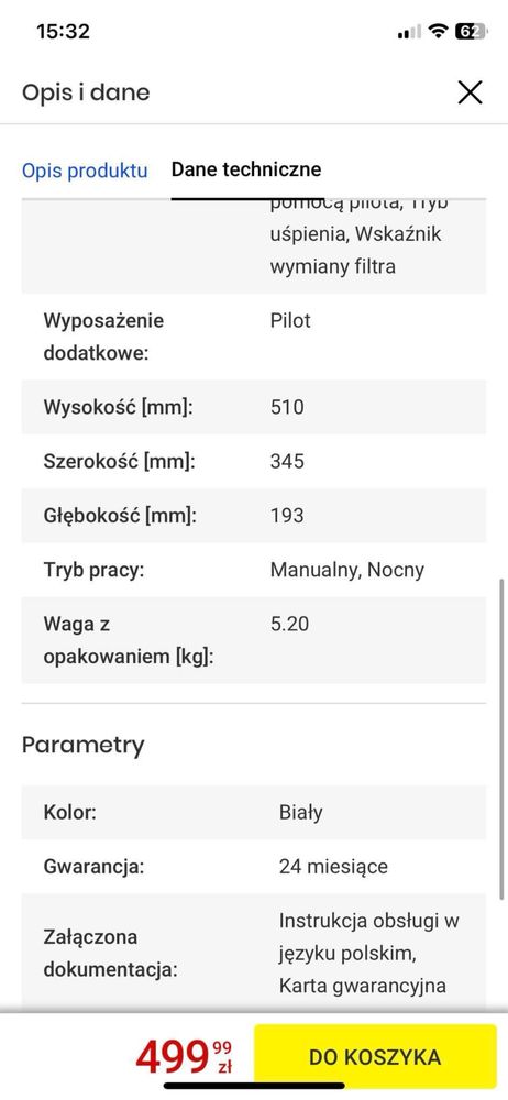 Oczyszczacz powietrza HISENSE AP220H