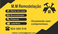 Serviço de Remodelação/Pintura/Ladrilho/Exterior e Interiores