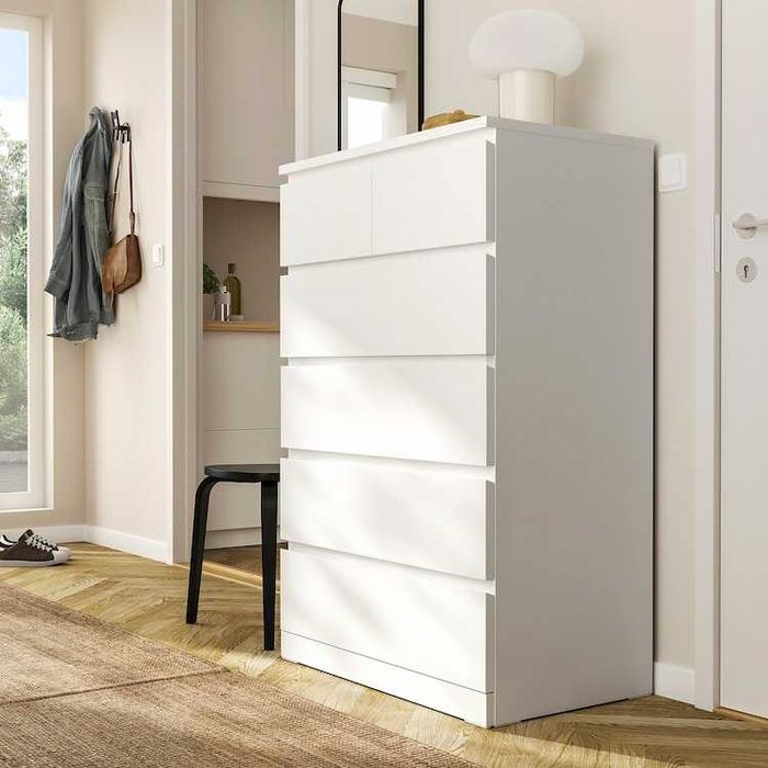 MALM Ikea Komoda 6 szuflad, biały, 80x123 cm Nowa w kartonach
