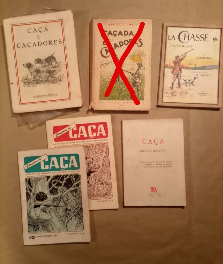 Livros sobre caça.