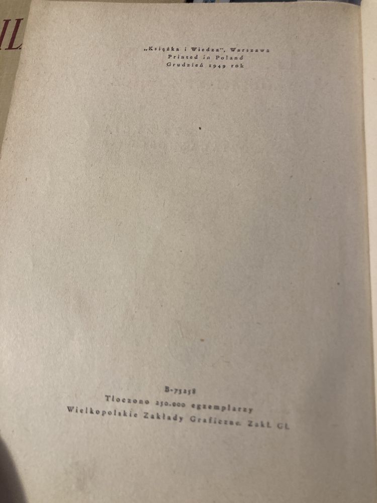 Książka pt ,,W.I.Lenin „1949rok