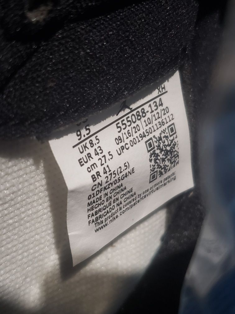 Oryginalne Nike AJ1 High Retro University Blue 43 9.5 DSWT