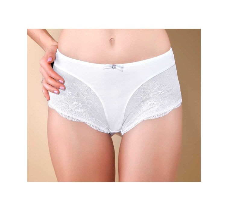 Белые трусики с кружевом РОЗЭЛЬ Very Important Princess. Размер 46/М.