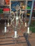 Kryształowy żyrandol stary vintage kryształ szklany lampa kinkiet