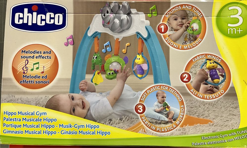 Ginasio musical Hippo Chicco 3m (como novo)