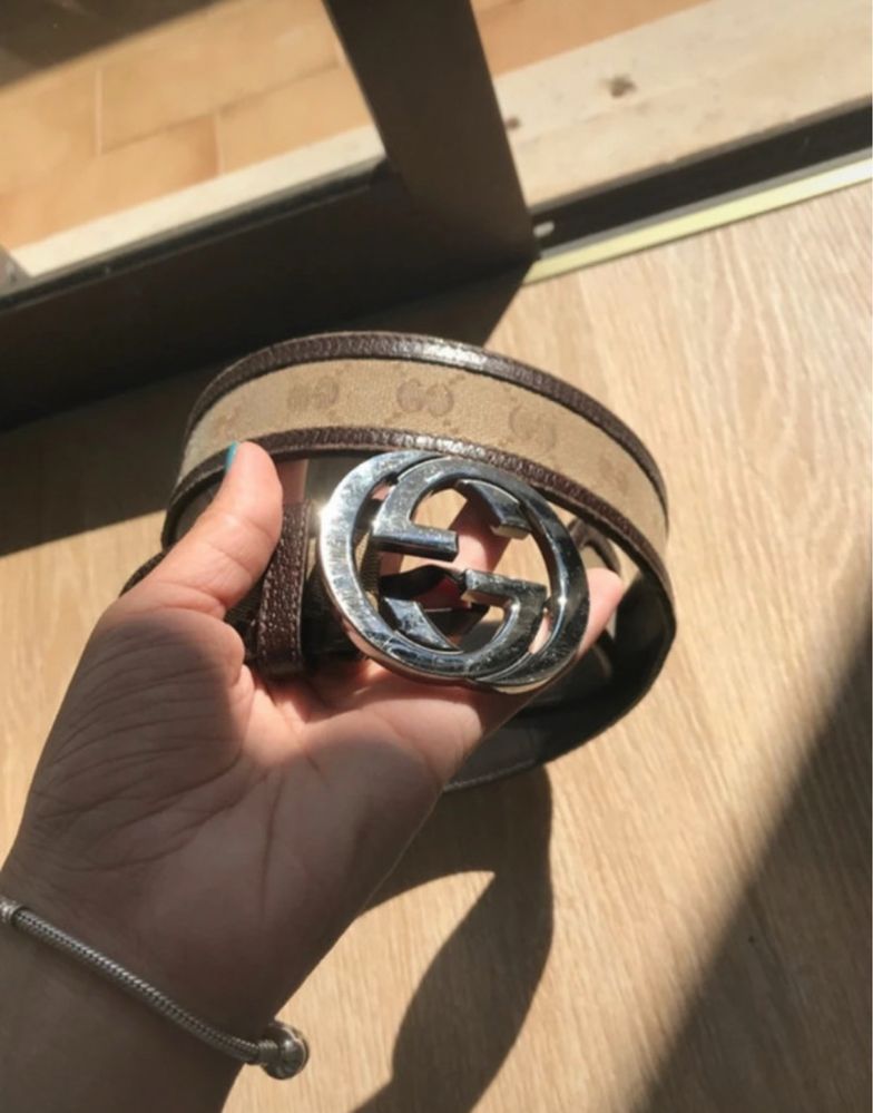 Cinto Gucci Canvas Original