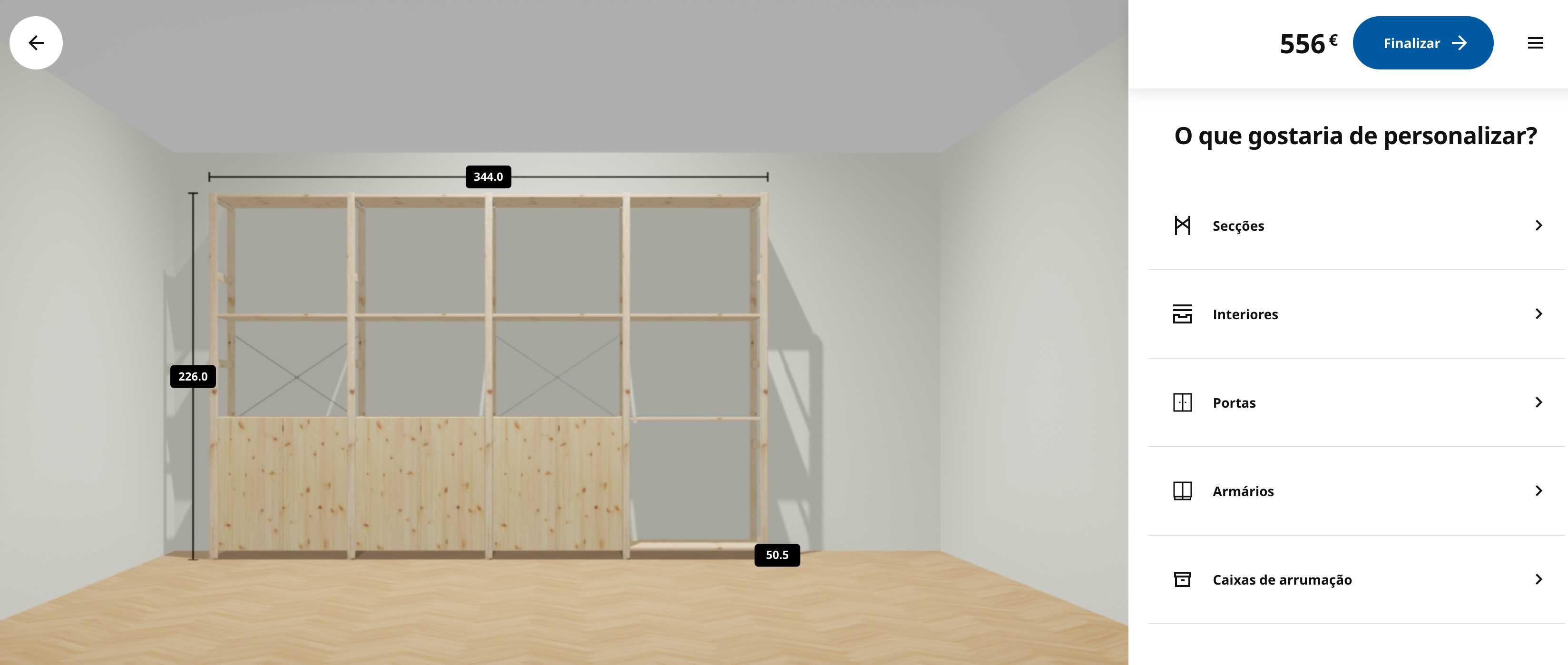 IKEA Módulos laterais Ivar 226cm