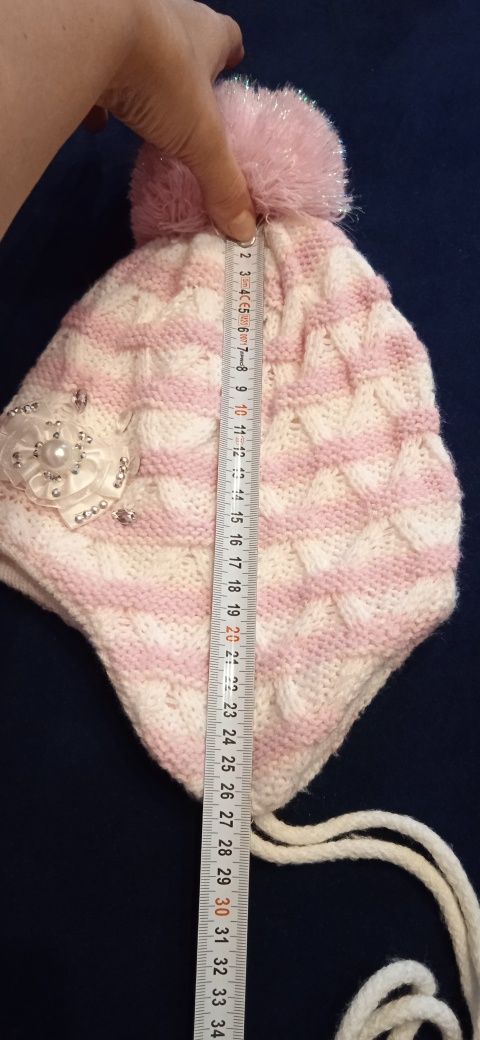 Komplet zimowy czapka i szaliki dla dziewczynki  Nowy