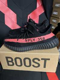 Adidas Yeezy Boost 350 V2 Red Stripe Core Red Black sneakersy 44 2/3