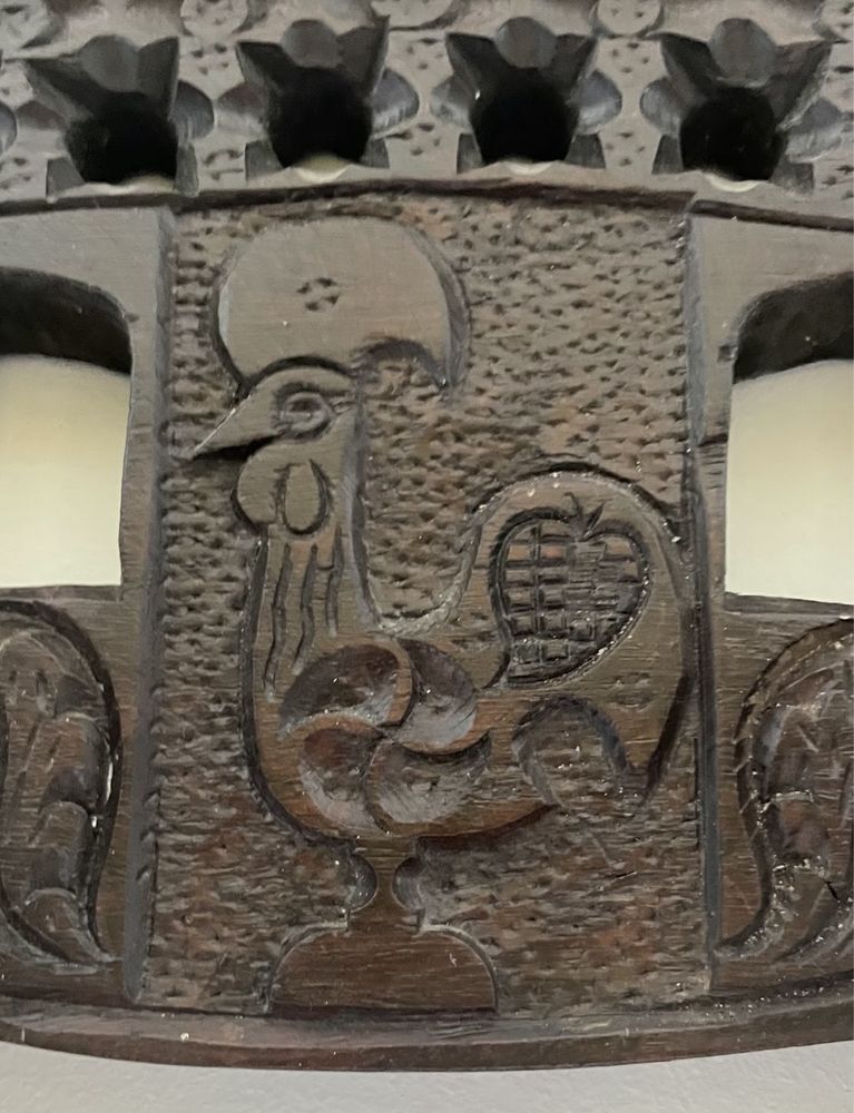 Cabide artesanal de madeira maciça
