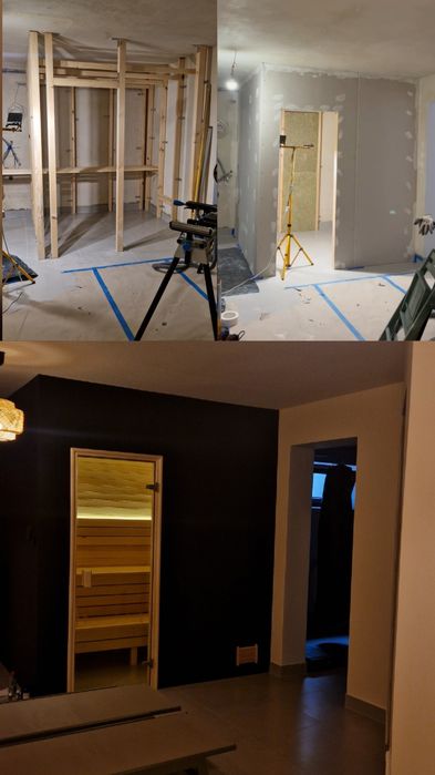 REMONTY I WYKOŃCZENIA WNĘTRZ - gładzie, malowanie, zabudowy GK, sauny