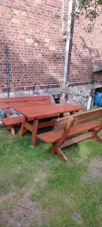 Meble ogrodowe ławki stół