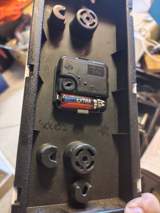 Zegar,stacja meteo biała.