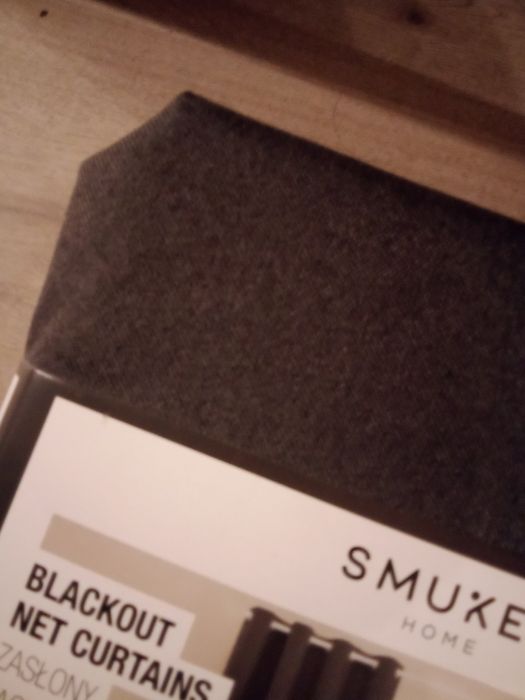 Dwie zasłony na kółkach SMUKEE szare grafitowe zaciemniające blackout