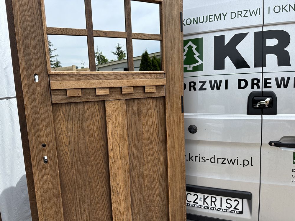 Drzwi wejściowe zewnetrzne OD RĘKI Drewniane Amerykańskie Cała Polska