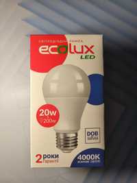 світлодіодна лампочка ecolux led 20w