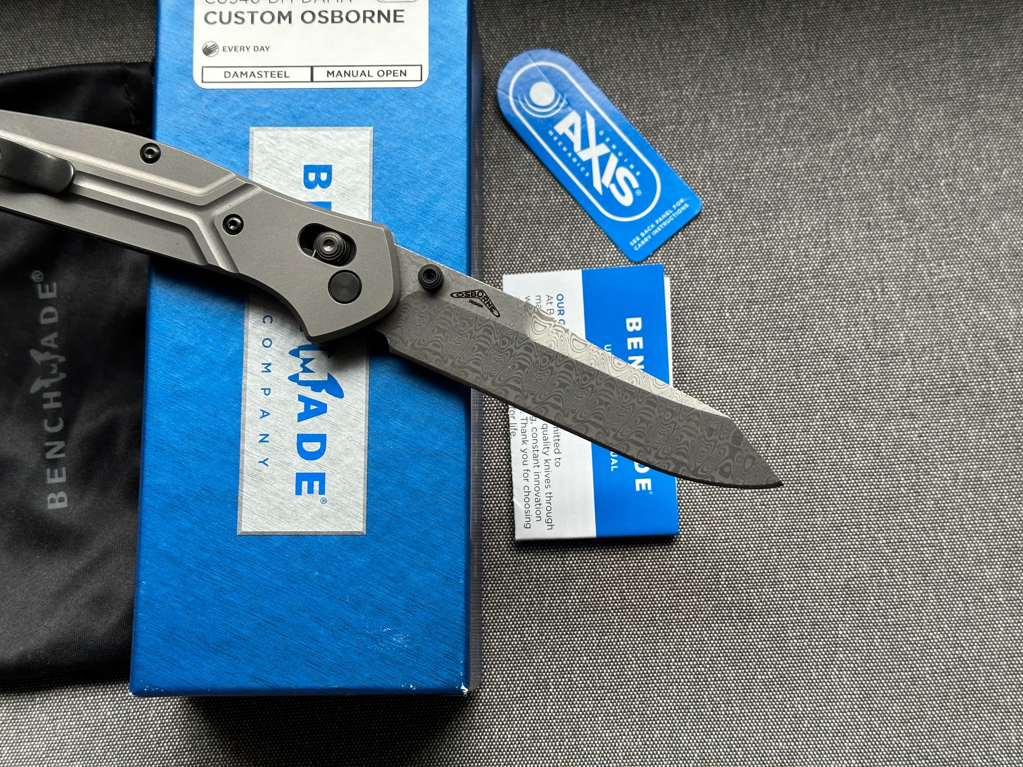 Nowy nóż Benchmade 940 Titanium Damast custom Benchmade