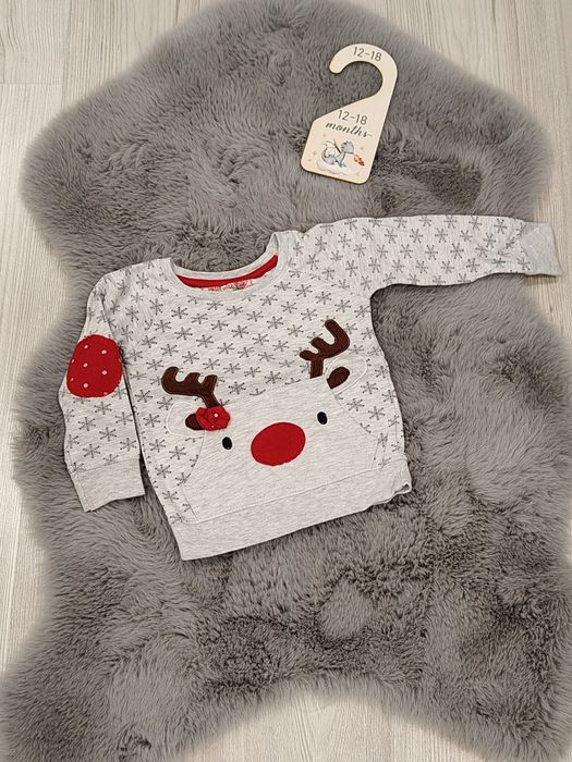 Bluza unisex renifer idealna na sesje zdjęciowe kieszonka kangur