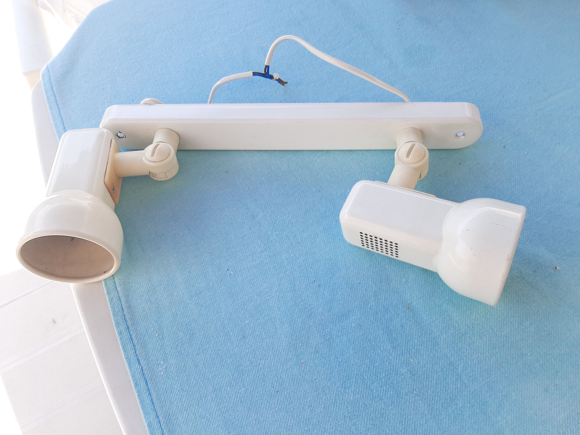 Candeeiro de tecto, branco, para 2 lâmpadas