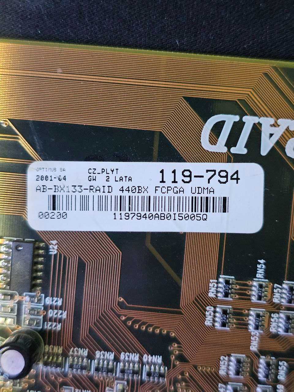 Abit BX-133 Raid pod Pentium 3, Sprawne sprawdzone unikat