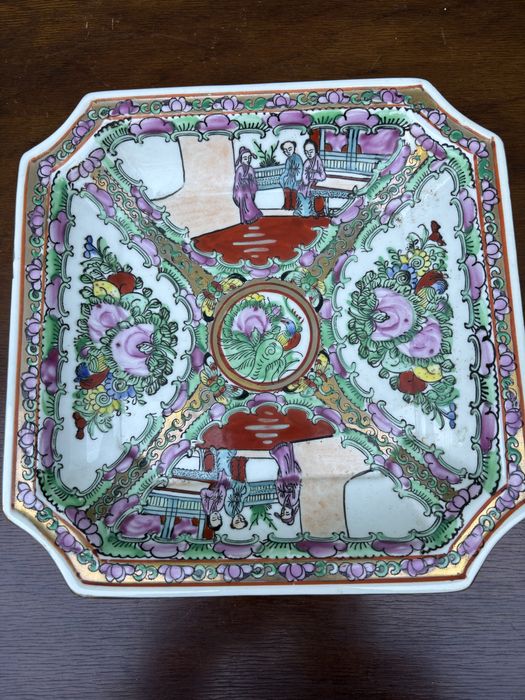 Taça antiga porcelana chinesa Mandarim