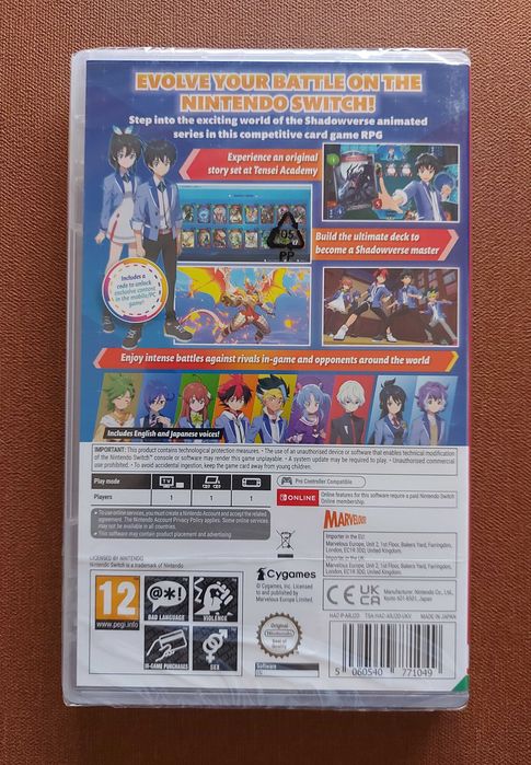 Jogo Shadowverse Champion's Battle Nintendo Switch Selado