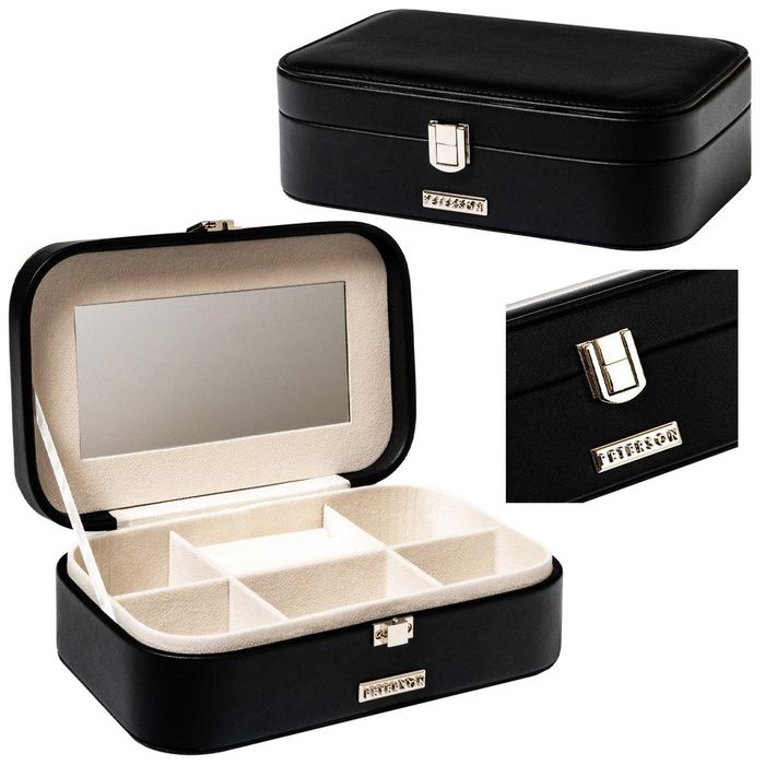 elegancka szkatułka na biżuterię i zegarki na zatrzask - peterson