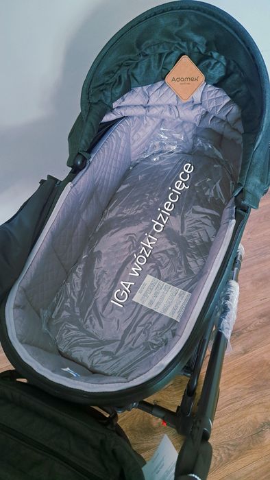 Wózek 2w1 Adamex Quantum Lux TK 105, butelkowa zielen