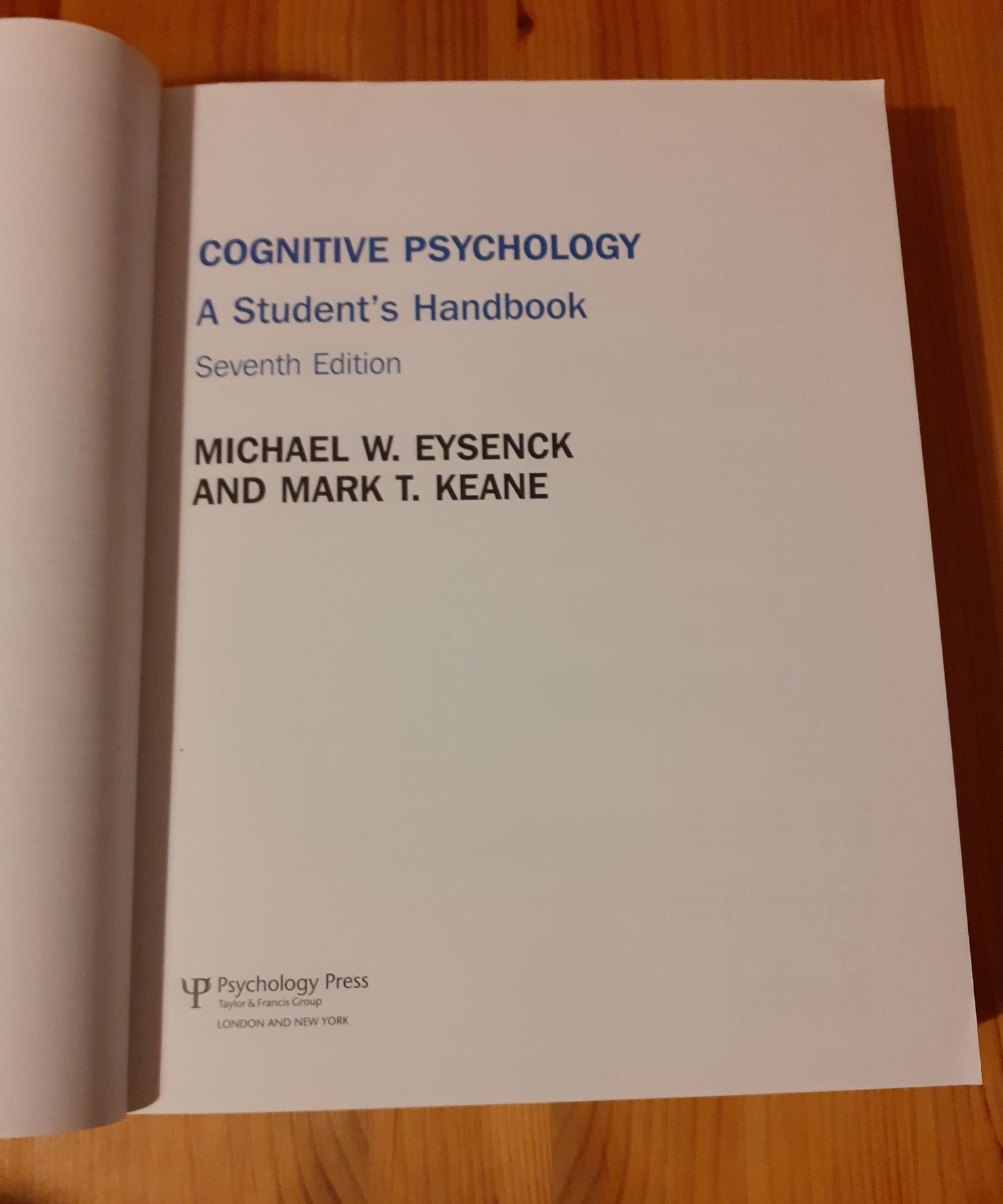 Cognitive Psychology Eysenck 7 Ed