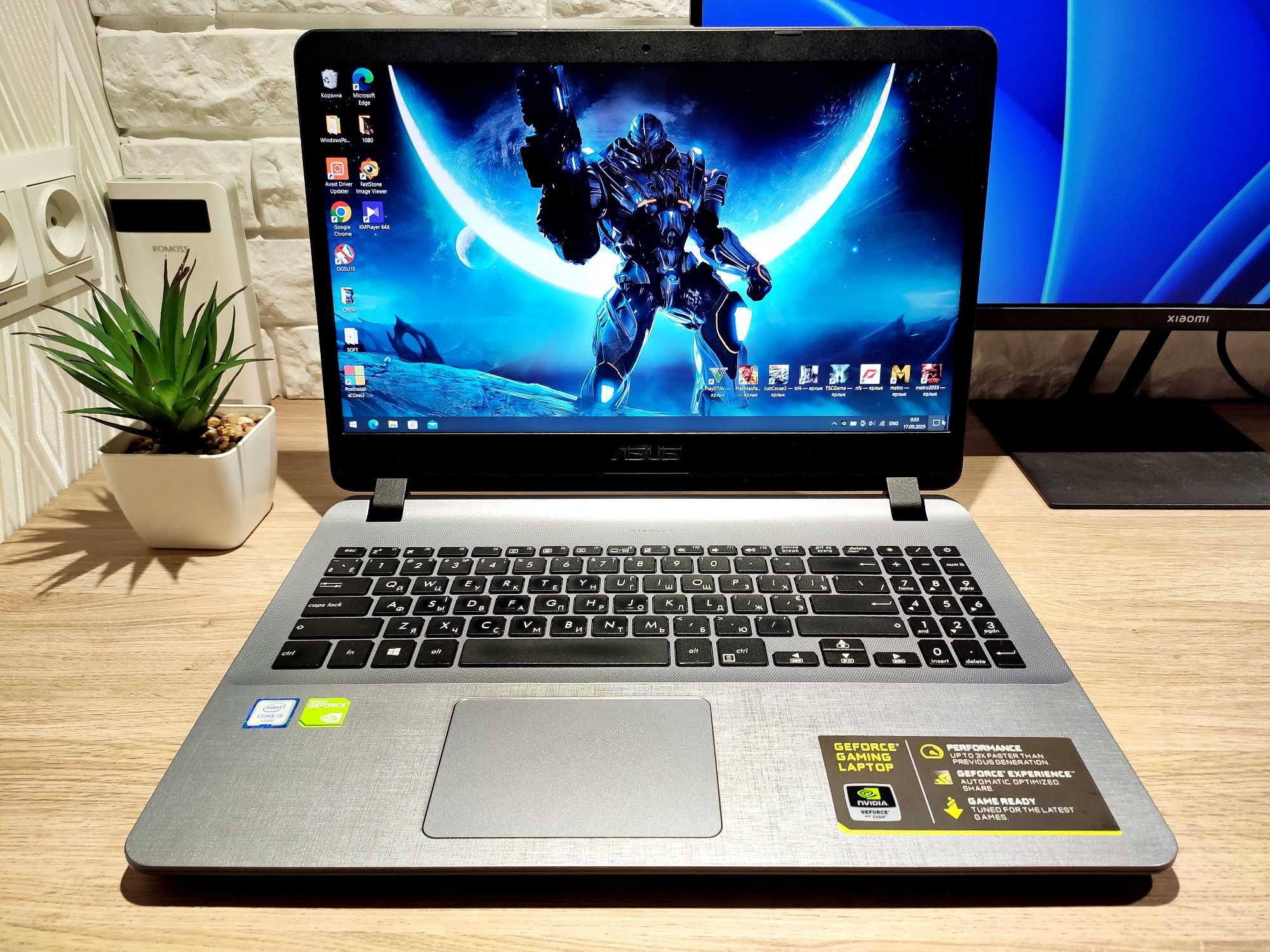 Игровой Asus 15.6 |FHD|MX110|i5 7Gen|DDR4|SSD+HDD| Отличное состояние