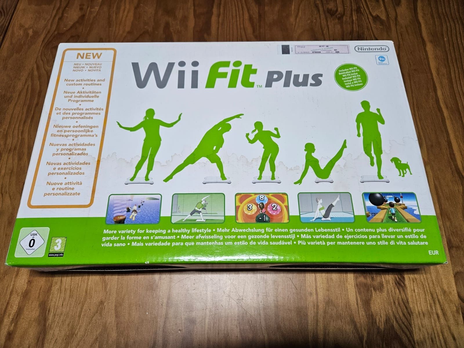 Plataforma Balance Board branca + Jogo Wii Fit Plus, COMO NOVO