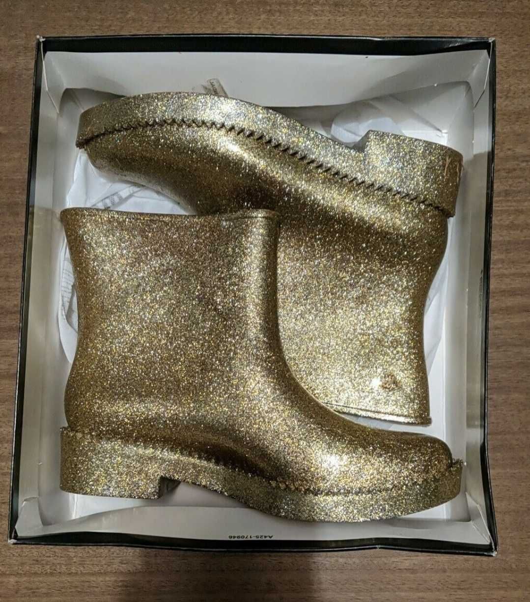 Сапоги резиновые MELISSA 32185 Glass Silver Glitter 03586  б/у