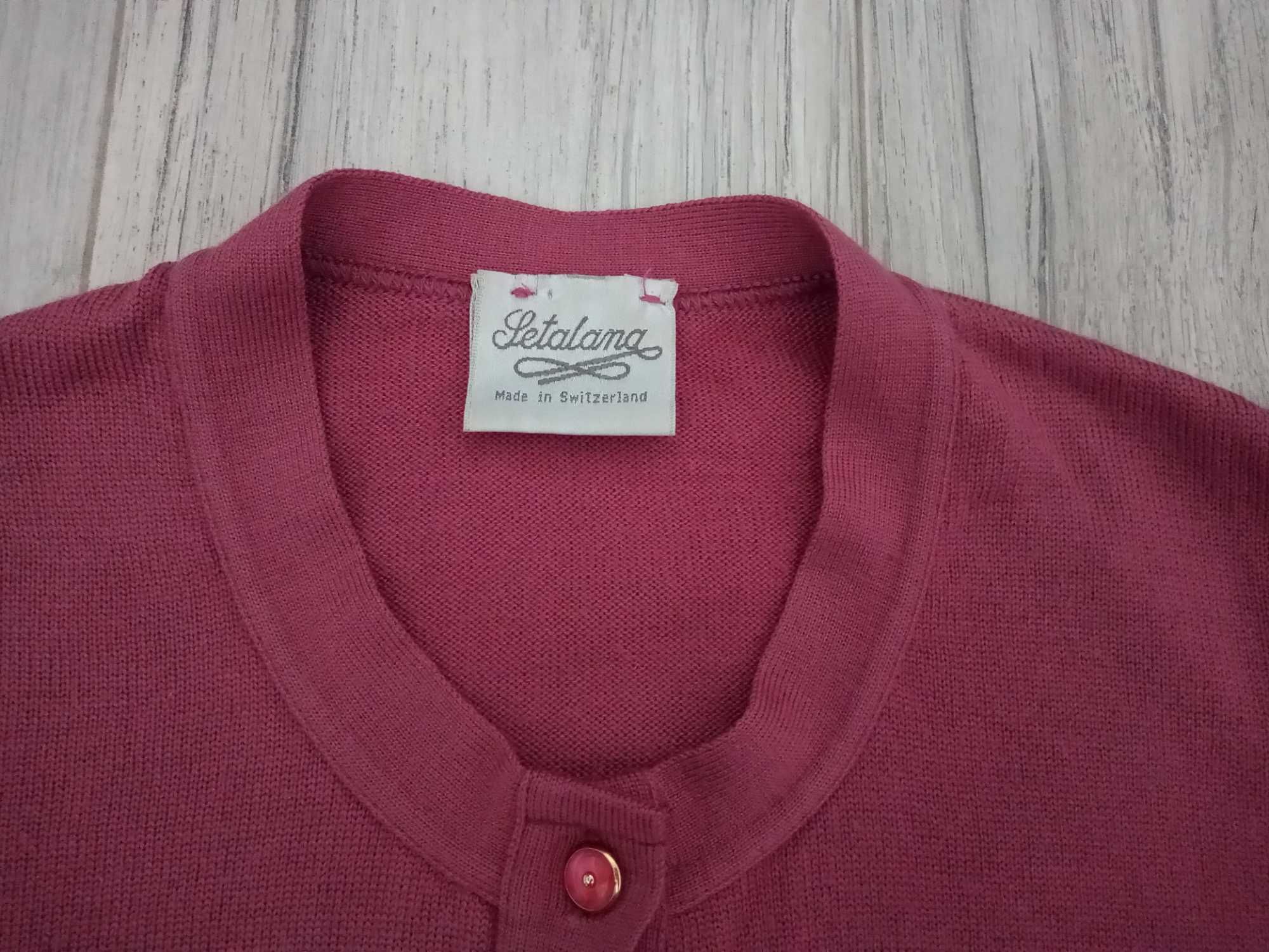 Sweter vintage - 70% wełna merino, 20% jedwab, 10% kaszmir