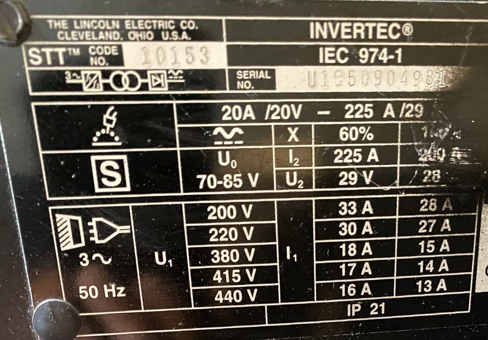 Spawarka Lincoln źródło Invertec STT + podajnik LN 742