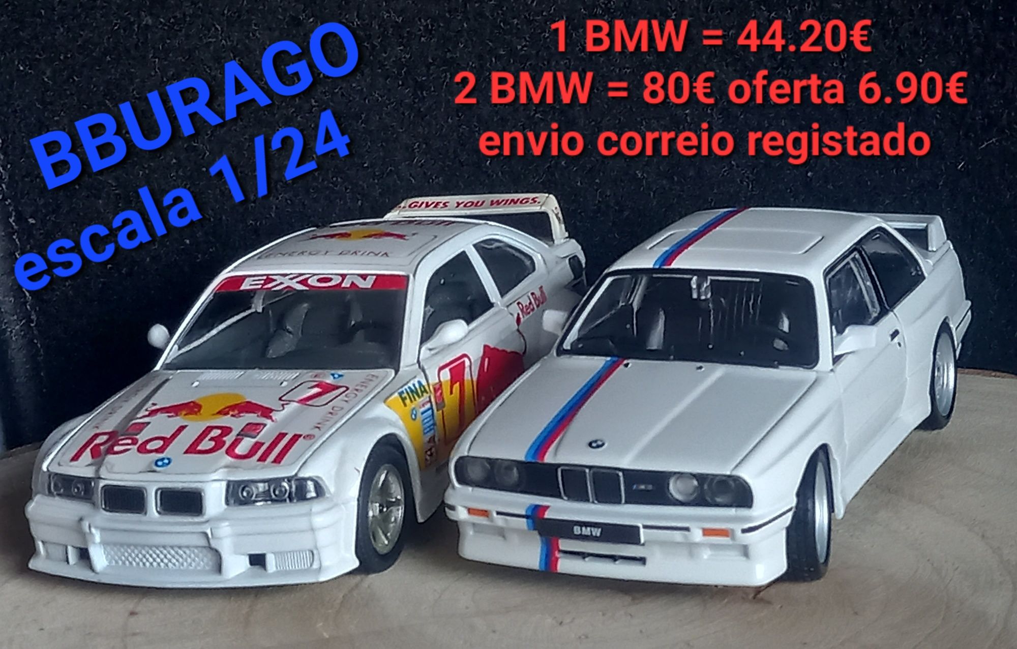 Conjunto de 2 BMW escala 1/24