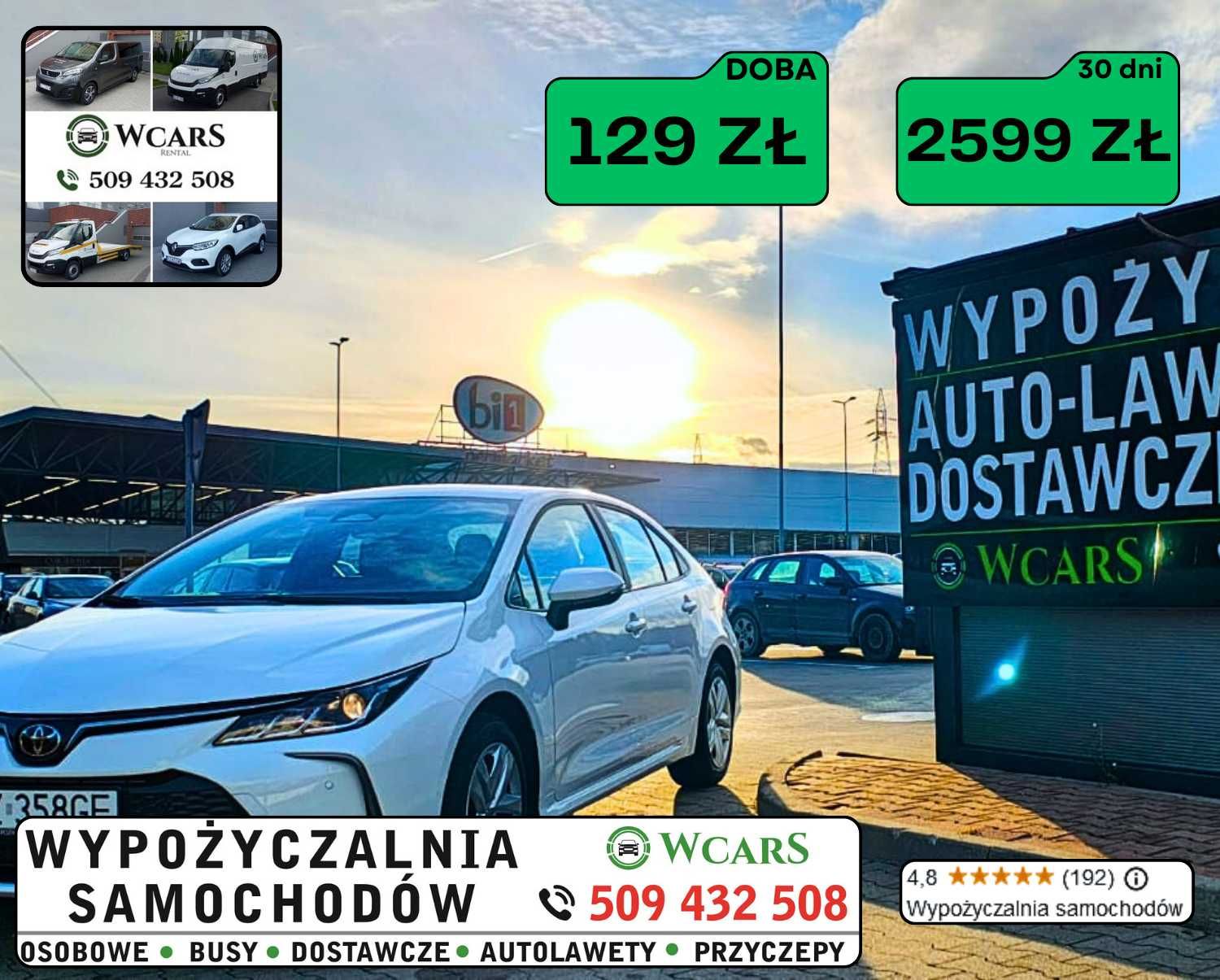 Wynajem samochodu osobowego  wypożyczalnia samochodów dostawczych bus