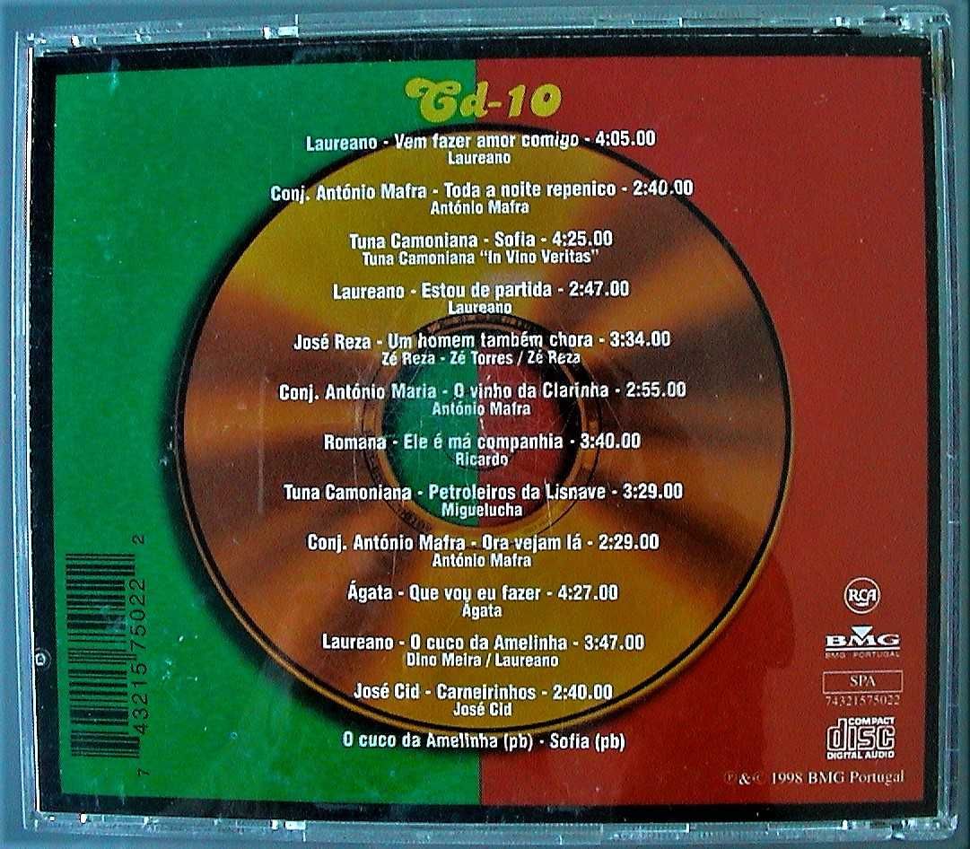 cds Música ligeira-Fado-Tunas-Preço total dos 7 cds. Portes incluídos.