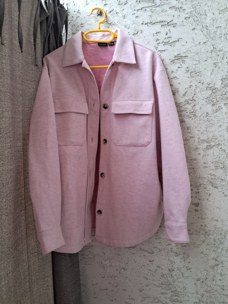 Bluza ciepła lekka pudrowy róż